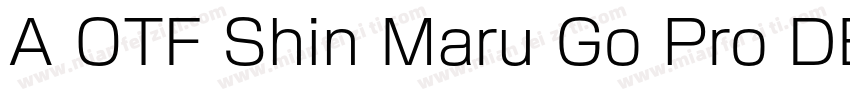 A OTF Shin Maru Go Pro DB字体转换